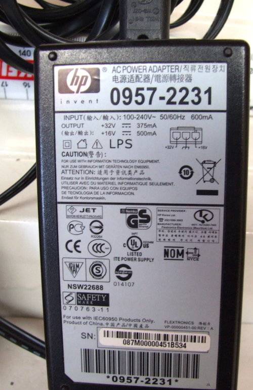 2x HP Printer Power Supplies