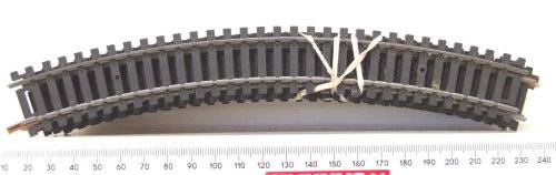 LIMA HO: 8pc Matal 18deg Wide Radius Track(430) in Fair Used Un-boxed condition.(Italy))