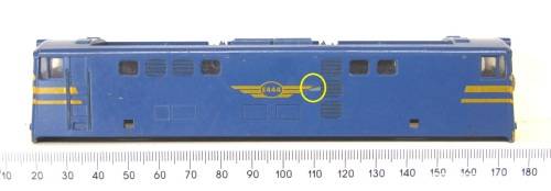 LIMA HO: SAR Blue Train E5 Locomotive Body in Good un-boxed condition for Parts.(Italy)