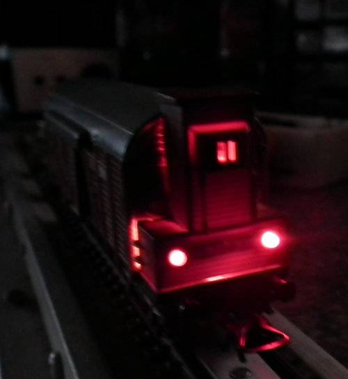 LIMA HO: SNCF Freight Wagon with Sliding Doors + Taillights in Good unboxed condition (Italy)