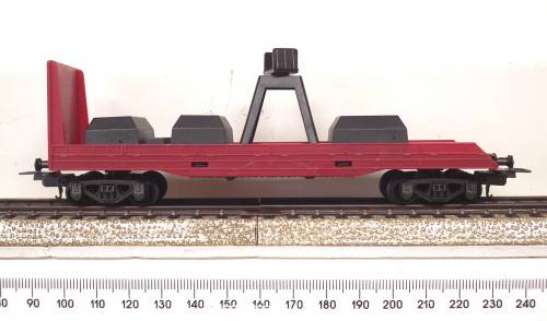 LIMA HO: Vintage SNCF Recovery Crane Support Wagon in Fair Un-Boxed, Used condition(Italy)