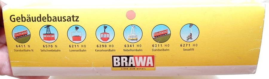BRAWA HO: Un-assembled Ground Station+Mountain Station+Cable Car System in New Boxed  Condition.(GR)