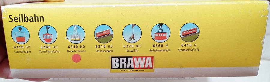 BRAWA HO: Un-assembled Ground Station+Mountain Station+Cable Car System in New Boxed  Condition.(GR)