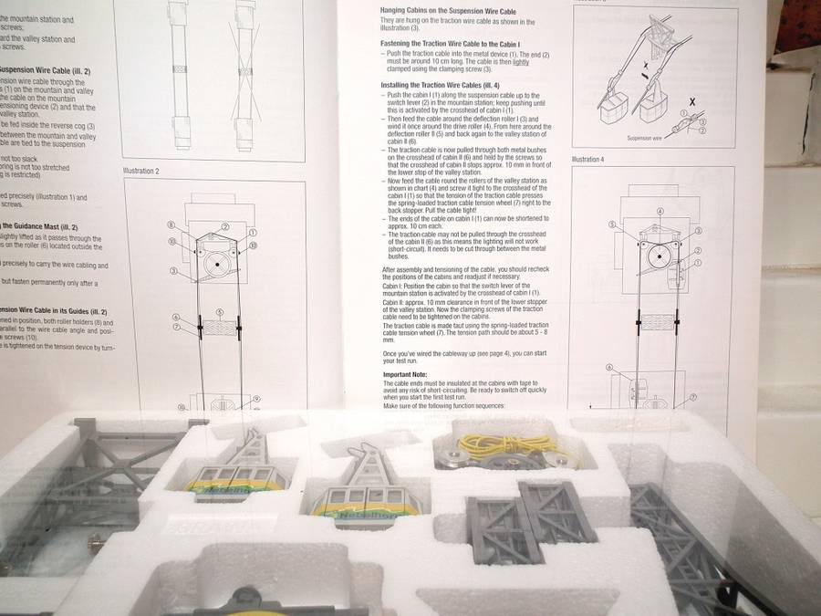BRAWA HO: Un-assembled Ground Station+Mountain Station+Cable Car System in New Boxed  Condition.(GR)