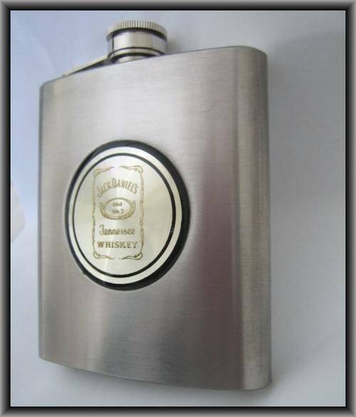 NEW- JACK DANIELS HIP FLASK 7 OZ. - ESTATE ITEM