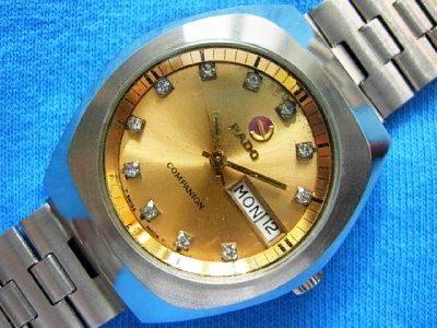 RADO COMPANION DAY/DATE GOLD DIAMOND/CrystalSee through back
