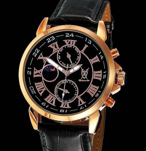 AUTHENTIC KONIGSWERK ROSE DAY DATE MOON PHASE QUARTZ