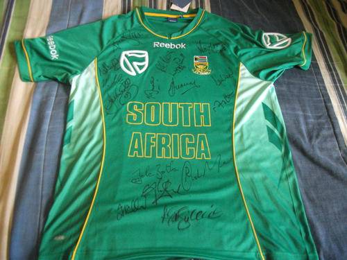 SA Cricket WHOLE squad signed shirt! 100% authentic!! CRAZY