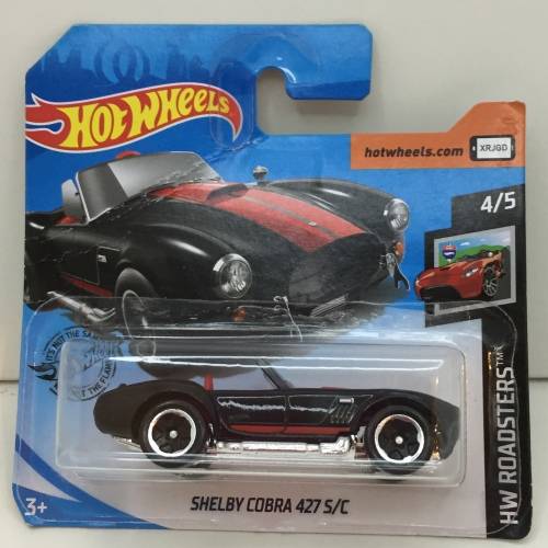 Hotwheels Shelby Cobra 427 S/C  - Black with Red stripes - Carded - Excellent condition