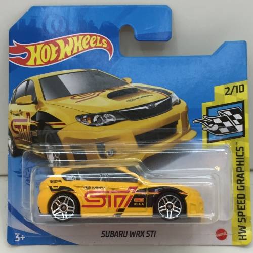 Hotwheels Subaru Impreza WRX STI Hatch - Yellow - Carded - Excellent condition