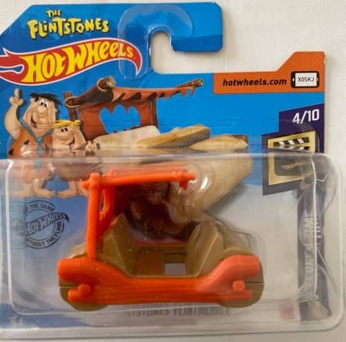 Hotwheels The Flinstones Flintmobile - Brown / Orange - Carded -Good condition