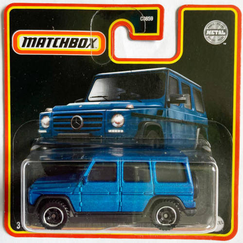Matchbox - 2015 Mercedes-Benz G500 blue metallic special blister card G500 Anniversary - Carded