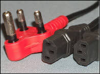 1 x 1.8 m PC Power cable with surge protection plug