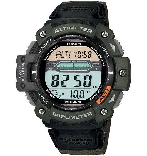CASIO OUTGEAR - ALTIMETER , BAROMETER , THERMOMETER , TWIN SENSOR , 100M WATER RESISTANT