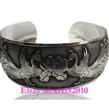 Tibetan silver Cuff bracelet phoenix design