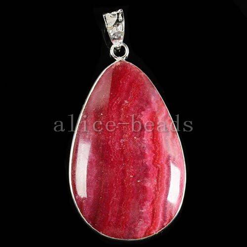 Argentinian Rhodochrosite pendant in silver
