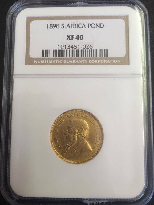 1898 ZAR POND XF 40 NGC