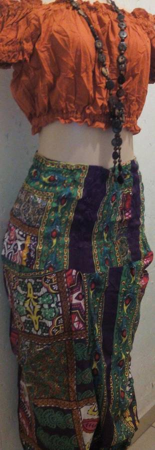 BAGGIE HIPPIE PATCH-WORK PRINT YOGA PANTS  from India