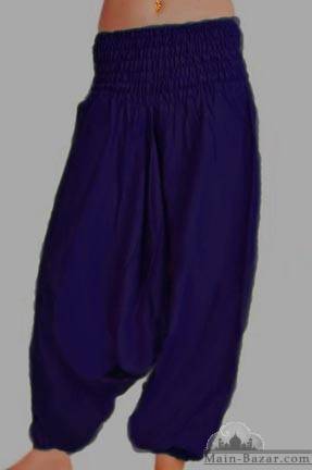 Blue Balloon style harem pants for women from India