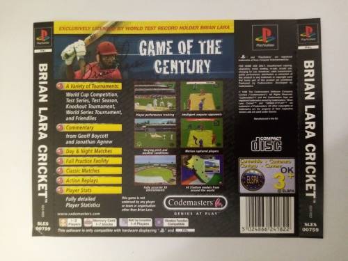 Brian Lara Cricket (PS1)