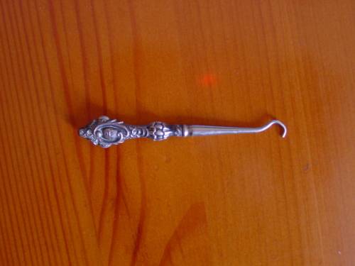 Antique English Silver Button Hook