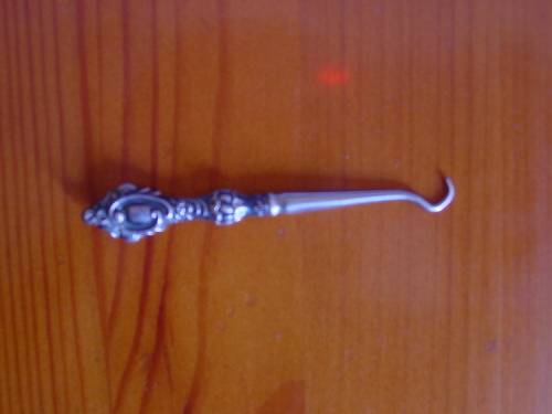 Antique English Silver Button Hook