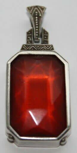 Silver Pendant No Red Stone