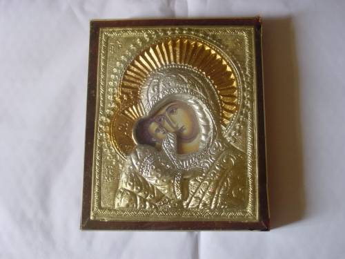 LOVELY RELIGIOUS CATHOLIC/CHRISTIAN RUSSIAN ICON  - MOTHER WITH CHILD