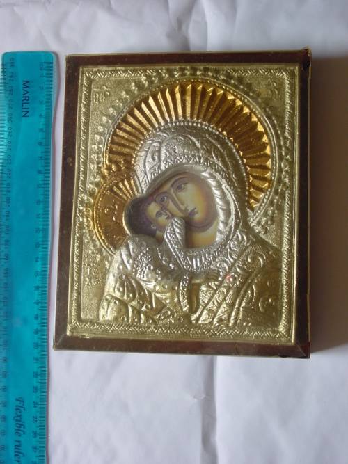 LOVELY RELIGIOUS CATHOLIC/CHRISTIAN RUSSIAN ICON  - MOTHER WITH CHILD