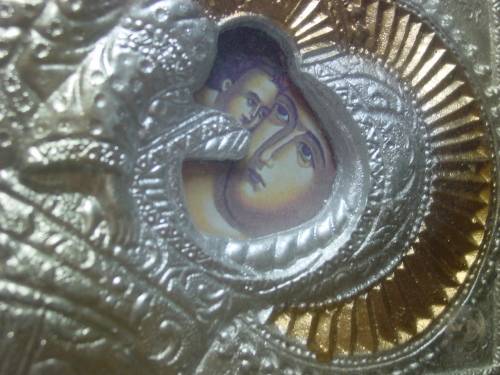LOVELY RELIGIOUS CATHOLIC/CHRISTIAN RUSSIAN ICON  - MOTHER WITH CHILD