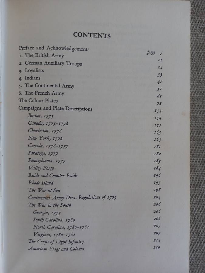 Uniforms of the American Revolution - Blandford Colour Series