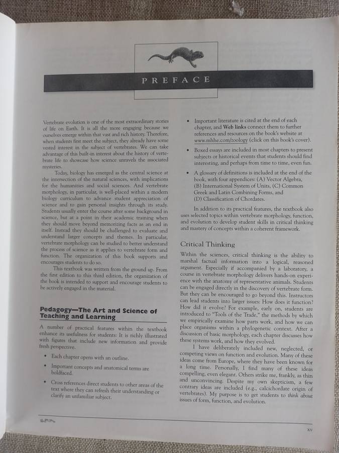Vertebrates - International Edition - Comparative anatomy, function, evolution - Kardong - 3rd editi