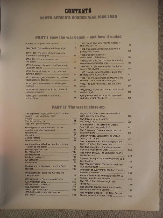 South Africa`s Border War, 1966-1989, Willem Steenkamp, 1989