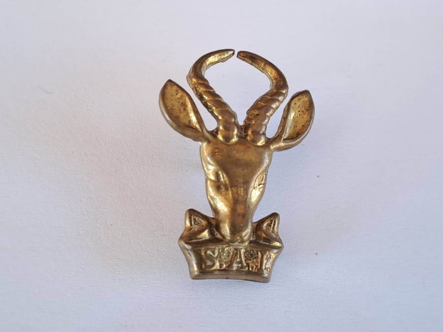 South African Army SA Infantry (SAI) Brass Collar Badge