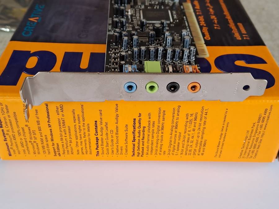 Sound Blaster Audigy Value Sound Card and Bracket