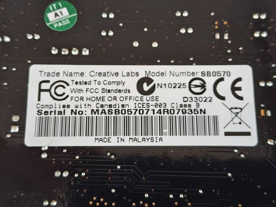 Sound Blaster Audigy Value Sound Card and Bracket