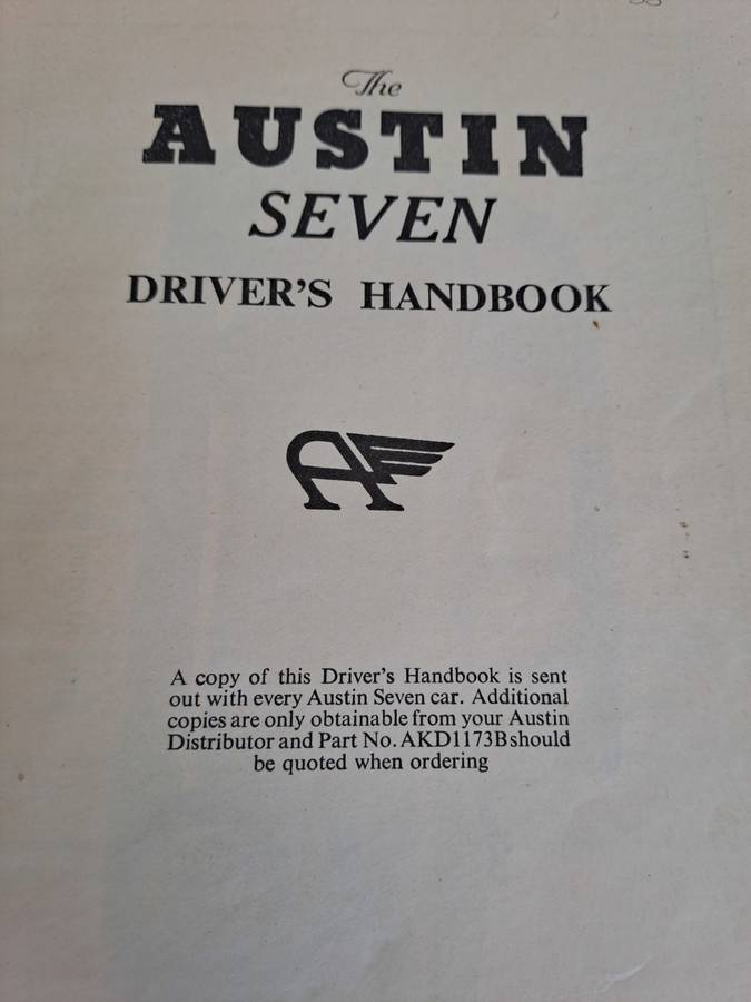 The Austin Seven Driver's Handbook