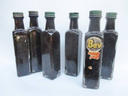 VINTAGE BEV CHICORY COFFEE MINIATURE BOTTLES