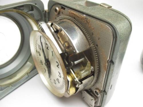 VINTAGE CLOCKING-IN/TIME CLOCK/WATCH x2