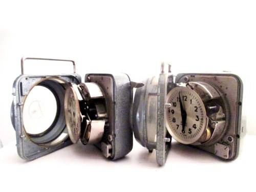 VINTAGE CLOCKING-IN/TIME CLOCK/WATCH x2