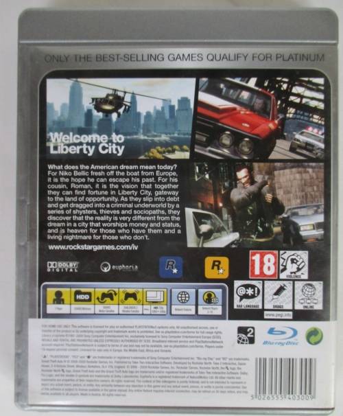 PS3 GRAND THEFT AUTO  GAME