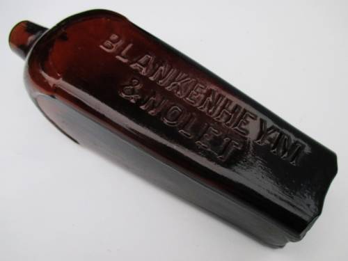 RARE AMBER BLANKENHEYM & NOLET CASE GIN BOTTLE