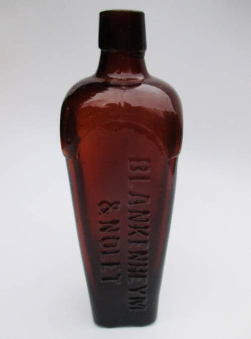 RARE AMBER BLANKENHEYM & NOLET CASE GIN BOTTLE