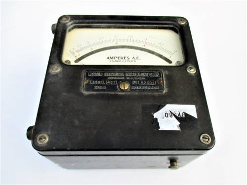 VINTAGE WESTON ELECTRICAL AMPERES METER