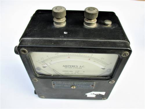 VINTAGE WESTON ELECTRICAL AMPERES METER