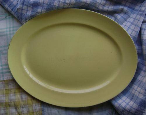 Vintage Yellow Meat Platter