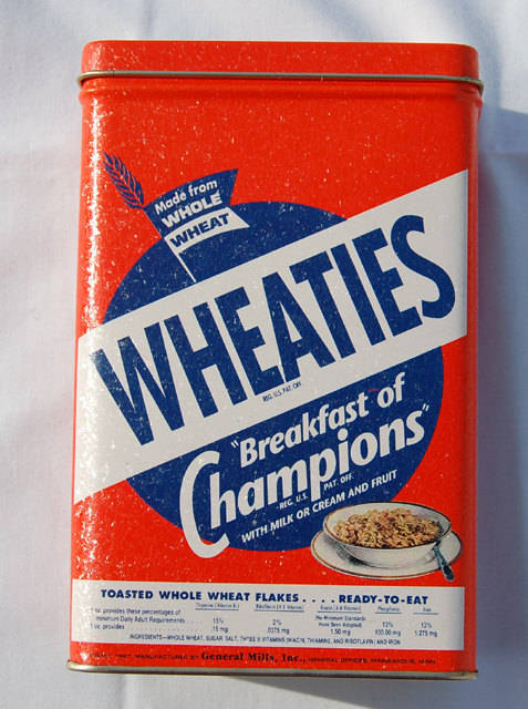 VINTAGE WHEATIES BRISTOLWARE TIN