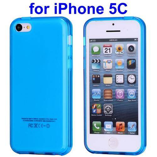 Translucent TPU Gel Case for iPhone 5C (Blue)