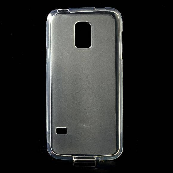 TPU Gel Case With Frosted Back for Samsung Galaxy S5 Mini G800F (Transparent)