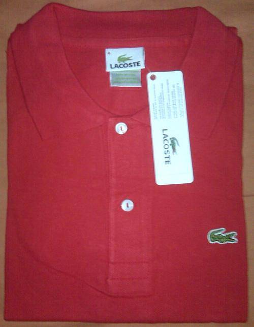 LACOSTE POLO SHIRT "RED" (LARGE)
